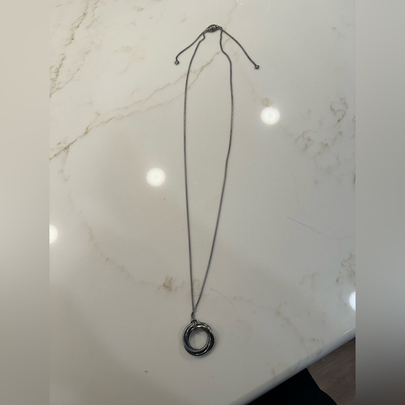 COPY - David yurman crossover pendant necklace 19inch adjustable chain - Picture 3 of 4